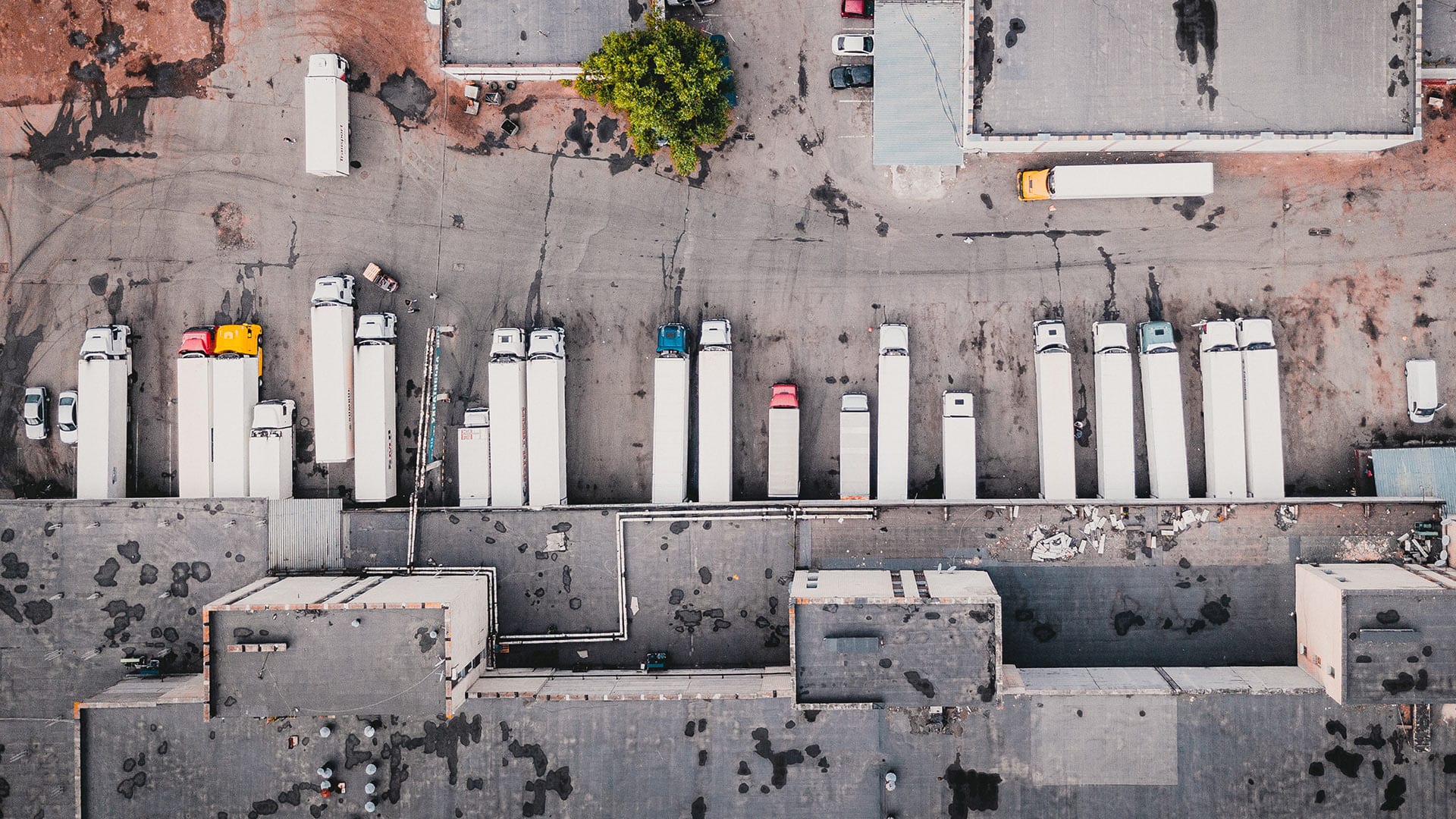 Retail and eCommerce Distribution Center Aerial of Logistics Warehouse